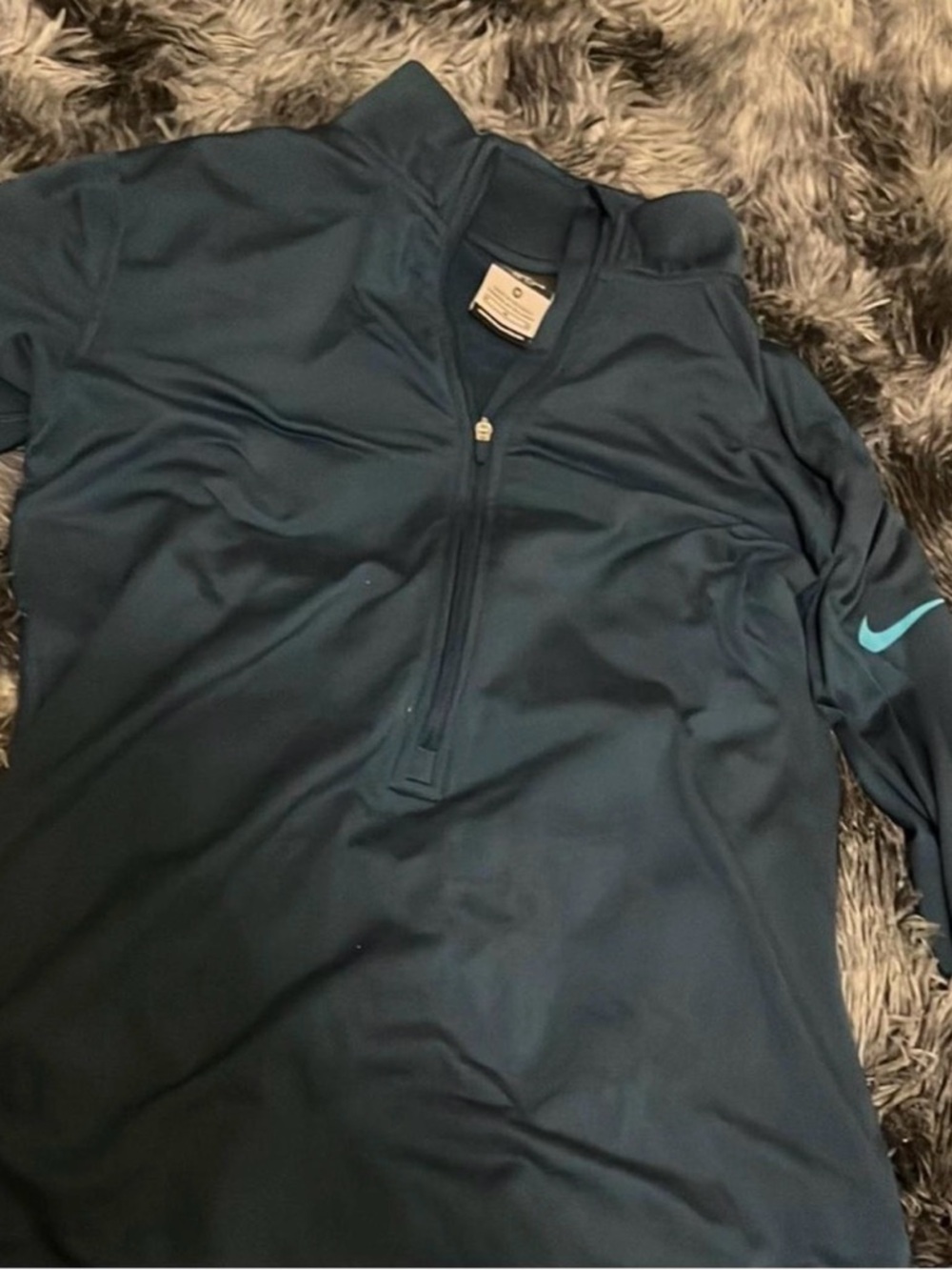Nike Dark Teal Half-Zip Athletic Top